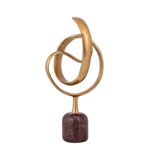 PTMD Jari Dark Brown marble knot ornament ball base L