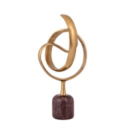 PTMD Jari Dark Brown marble knot ornament ball base L