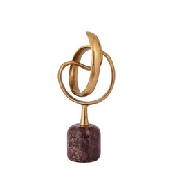 PTMD Jari Dark Brown marble knot ornament ball base S