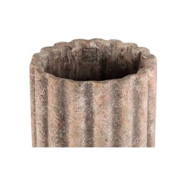 PTMD Jaydean Grey cement pot ribbed structure high L - afbeelding 4