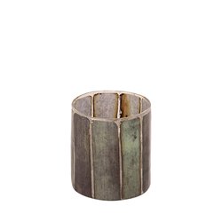 PTMD Jeidan Dark Green glass tealight paper deco round - afbeelding 2
