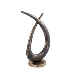 PTMD Kayen Gold alu loop shaped statue rustic finish