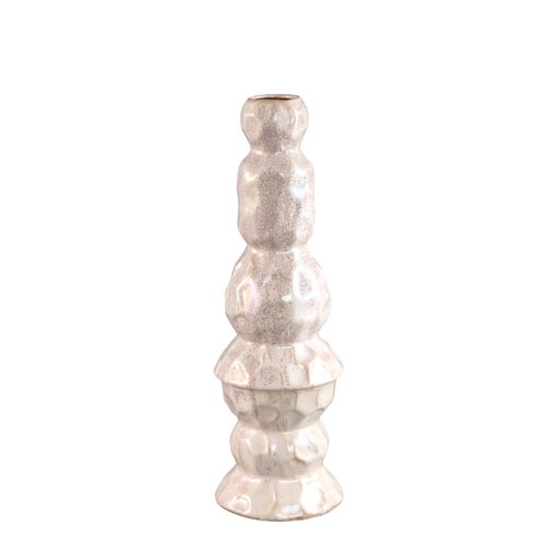 PTMD Kirsey Cream ceramic vase irregular shape B