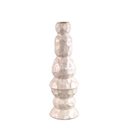 PTMD Kirsey Cream ceramic vase irregular shape B