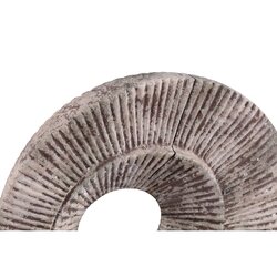 PTMD Kovi Beige cement ornament with ribbing round L - afbeelding 2