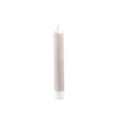 PTMD LED Diner Candle rustic beige moveflame 2PCS short