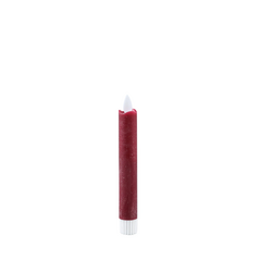 PTMD LED Diner Candle rustic bordeaux 2PCS short