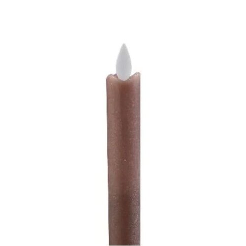 PTMD LED Diner Candle rustic brown moveflame 2PCS short