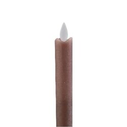 PTMD LED Diner Candle rustic brown moveflame 2PCS short