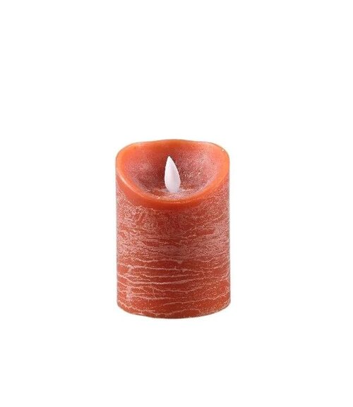 PTMD LED Light Candle rust orange moveable flame S
