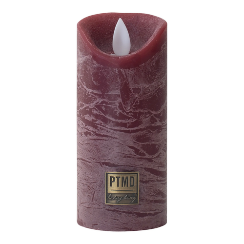 PTMD LED Light Candle rustic bordeaux moveable flame XS