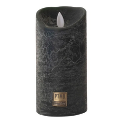 PTMD LED Light Candle rustic dark green moveable flame