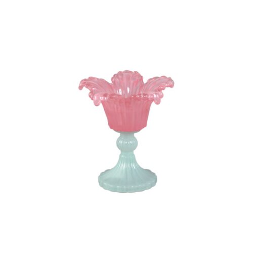 PTMD Leila Light Pink glass flower shaped tealight