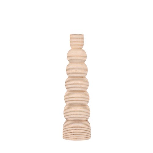 PTMD Lenna White wood candleholder rounds M - afbeelding 1