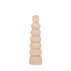 PTMD Lenna White wood candleholder rounds M - afbeelding 1