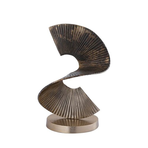 PTMD Manoa Gold alu spiral shaped statue ribbed