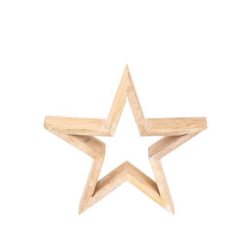 PTMD Marya Dove mango wood hollow star statue M - afbeelding 1