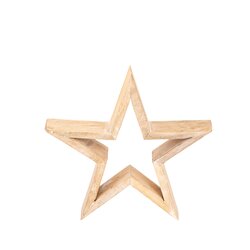 PTMD Marya Dove mango wood hollow star statue M - afbeelding 1
