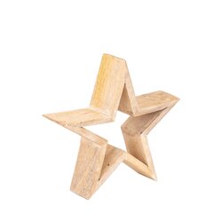 PTMD Marya Dove mango wood hollow star statue M - afbeelding 2