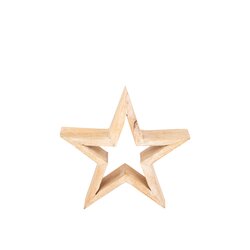 PTMD Marya Dove mango wood hollow star statue S - afbeelding 1