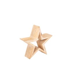 PTMD Marya Dove mango wood hollow star statue S - afbeelding 2