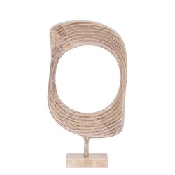 PTMD Monah Beige casted alu statue on travertine base L