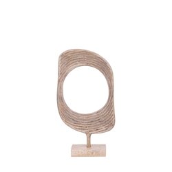 PTMD Monah Beige casted alu statue on travertine base S