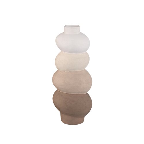 PTMD Norian Light Brown ceramic bulby vase earthy M