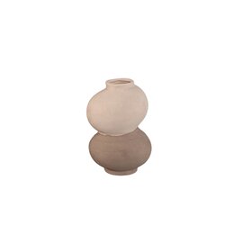PTMD Norian Light Brown ceramic bulby vase earthy S