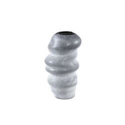 PTMD Orietta Grey matte glass vase wavy round L - afbeelding 1