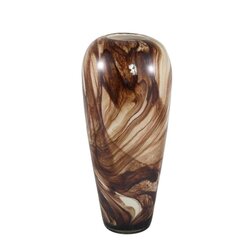 PTMD Pheobe Brown glass vase swirl L