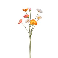 PTMD Poppy Flower Orange and cream bundle with buds