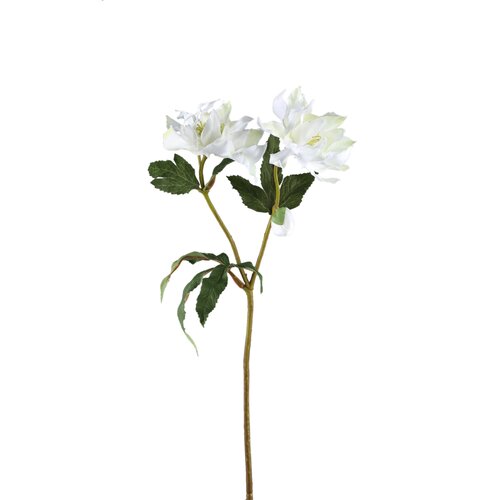 PTMD Rose Flower white with 2 buds - afbeelding 1