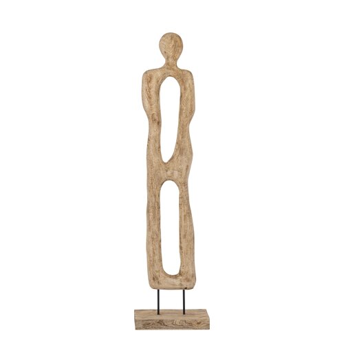 PTMD Shali Natural mango wood open person statue B high