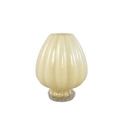 PTMD Syamer Cream milkglass vase ribbed on foot S