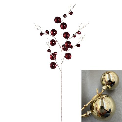 PTMD Twig Plant Gold metallic ball spray
