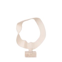 PTMD Vae Beige casted alu round wave travertine base S