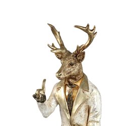 PTMD Vixen Cream polyresin sitting reindeer statue - afbeelding 3