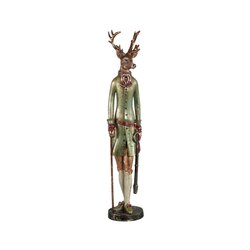 PTMD Vixen Green poly standing deer statue tall - afbeelding 1