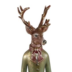 PTMD Vixen Green poly standing deer statue tall - afbeelding 2