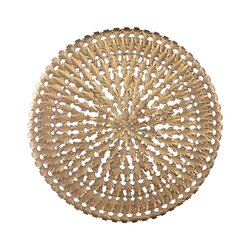 PTMD Xavery Bronze round iron wall panel carved look L