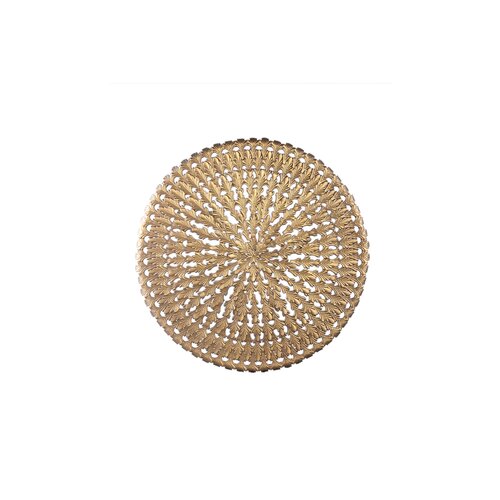 PTMD Xavery Bronze round iron wall panel carved look S