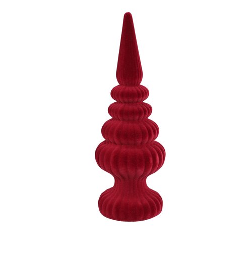 PTMD Yule Burgundy PE flocking round cone statue L - afbeelding 1