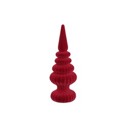 PTMD Yule Burgundy PE flocking round cone statue S
