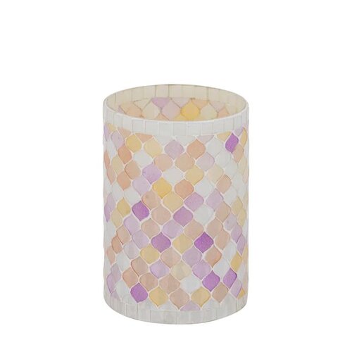 PTMD Zadie Light Pink round mosaic glass stormlight M