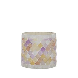PTMD Zadie Light Pink round mosaic glass stormlight S
