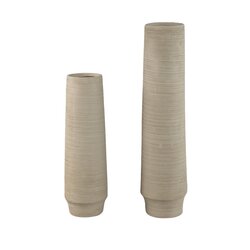 PTMD Zonna Beige matt ceramic high vase L - afbeelding 2