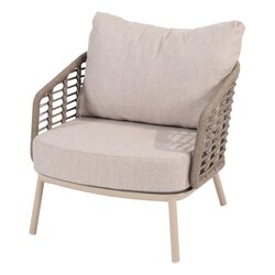 Puglia lounge stoel latte incl. 2 kussens