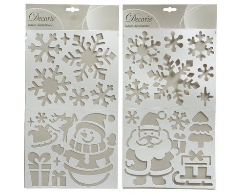 Decoris Stencils plastic snowman, santa 2ass