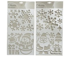 Decoris Stencils plastic snowman, santa 2ass